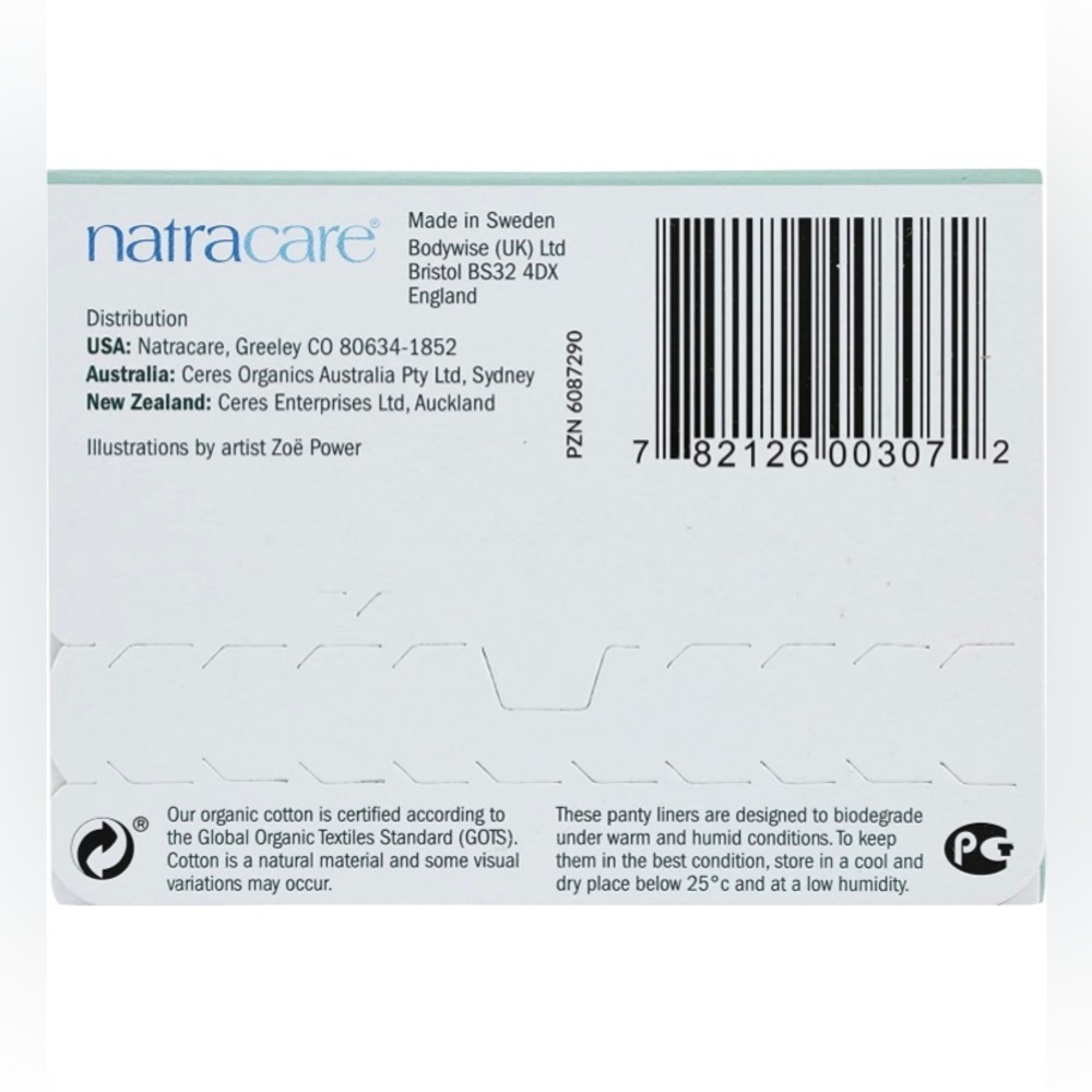 Natracare Organic Cotton Panty Liners (Thong) NWT - Picture 6 of 6